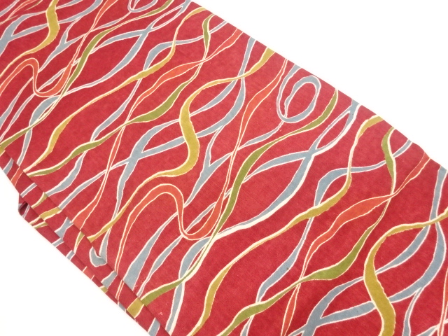 リサイクル　抽象模様名古屋帯